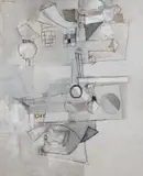 Neville Johnson, Abstract E, Oil and Mixed Media on Board