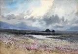 Percy French, Bogland, Watercolour