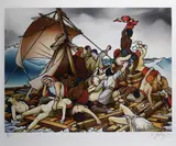 Robert Ballagh, Raft of the Medusa After Gericault, Silkscreen, Edition 8 of 25