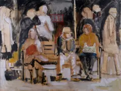 Rowland Davidson, Taking Time Out, Acrylic and Pastel on Canvas