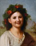 Sofie Ribbing, Smiling Girl, Oil on Canvas