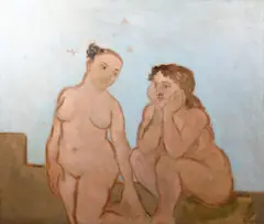 Stella Steyn, Women In Conversation, Oil on Canvas