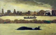 Arthur Power, The City, Oil on Board