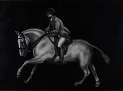 Audrey Smyth, Show Horse, Charcoal and Pastle on Paper