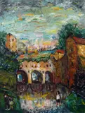 Barrington Tabb, Down By The River, Oil on Board