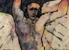 Charles Harper Rha, Angels Stance, Watercolour