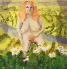 Jim Manley, The Serene One (Diana The Mother of the Gods), Mixed Media on Tissue Paper