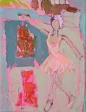Julie Poulsen, dancing for the dog#1, Oil on Canvas