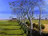 Kenlito, Cottage Trees, Bushmills, Oil on Board