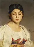 Ludwig Knaus, Porträt einer jungen Römerin