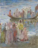 Robert Sterl, Prozession bei Simbirsk, 1920, Öl auf Leinwand