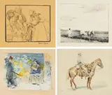 Robert Sterl, Auktion 386, Los 414, 1904, Umdrucklithografie auf orangem Papier