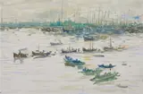 Robert Sterl, Schiffsverkehr im Hafen von Astrachan