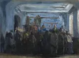 Robert Sterl, Auktionslokal, Rampische Gasse, Öl auf Leinwand