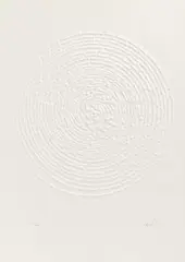 Spirale by Günther Uecker, 1972, Prägedruck auf Büttenkarton, sold Dec 2016