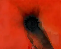 "Solar" by Otto Piene, Öl auf Leinwand, sold Nov 2016