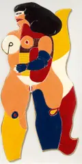 Richard Lindner, Busenengel, 1970, Lebkuchen mit farbigem Zuckerguss