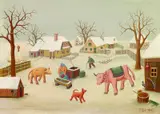 Ivan Generalić, Ohne Titel, 1982, Öl auf Leinwand