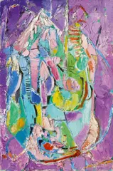 Composition by André Lanskoy, Öl auf Leinwand, sold Nov 2016
