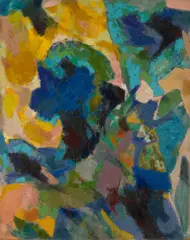Robert Fontené, Composition Abstraite I.10, 1957, Öl auf Leinwand