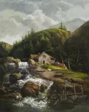 Themistokles von Eckenbrecher, Wildwasser mit Mühle