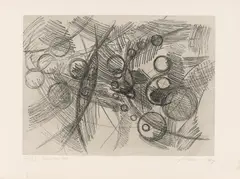 Ernst Wilhelm Nay, Vernis mou I, 1958, Vernis mou auf ARCHES FRANCE (Wasserzeichen)