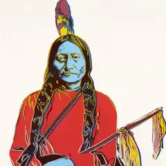 Sitting Bull by Andy Warhol, 1986, Farbserigrafie auf Lenox Museumskarton, sold Nov 2016