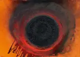 "Dark Evening" by Otto Piene, 1979, Mischtechnik (Feuergouache) auf Leinwand, sold Nov 2016