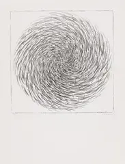 Spirale by Günther Uecker, 1975, Lithografie auf Velin, sold Dec 2016