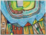 Nana Hyaku Mizu by Friedensreich Hundertwasser, Mappe mit sieben japanischen Farbholzschnitten auf Japan, sold May 2017