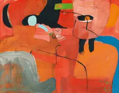 Reise in den Süden by Heimrad Prem, 1966, Öl auf Rupfen, sold Nov 2016