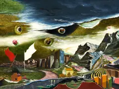 Franz Radziwill, Der Streit der Ideologien, 1958, Öl auf Leinwand