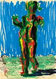 Markus Lüpertz, Ohne Titel, Öl auf Papier
