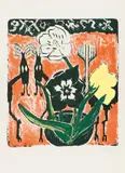 Erich Heckel, Tulpen, Farblithografie auf Velin