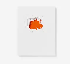 Mennigebilder 1976-1992 by Imi Knoebel, 1992, Kassette mit 54 gestanzten Einlegeblättern vor orangenem Karton, sold Jun 2017