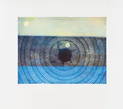 Der versunkene Mond by Max Ernst, 1973, Farbfotolithografie auf BFK RIVES (Wasserzeichen), sold Jun 2017