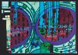 A rainy day on the Regentag by Friedensreich Hundertwasser, Farbserigrafie und Metallprägung auf metallischem Karton, sold Jun 2017