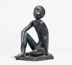 Sitzender Knabe by Werner Franzen, 1979, Bronze, sold Jun 2017
