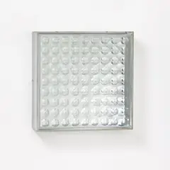 Linsenobjekt by Adolf Luther, 1972, Glasscheibe mit 81 Linsen vor konkav gewölbtem Spiegel und Holz, sold Jun 2017