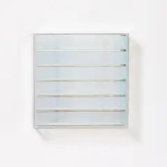 Spiegelobjekt by Adolf Luther, 1980, Sechs konkave Glasscheiben vor<br &> quadratischem Spiegel auf Holz, sold May 2017