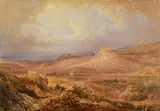 Das Tal der Tempel bei Agrigent auf Sizilien by Deutscher Meister, Aquarell auf Papier, sold May 2017