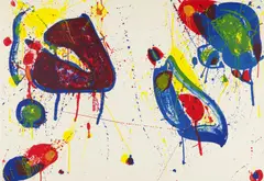Heart stone by Sam Francis, 1963, Farblithografie auf BFK RIVES (Wasserzeichen), sold Jun 2017