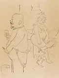 George Grosz, Zu Hause (Mammi und Pappi), 1922, Fotolithografie auf Maschinenbütten