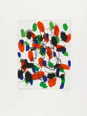 Ohne Titel by Georg Baselitz, 1992, Farbaquatinta auf Somerset England (Wasserzeichen), sold Jun 2017