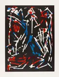 Mul, Bul, Dang &amp; Sentimentality by A. R. Penck, 1988, Farbholzschnitt auf Büttenkarton, sold Jun 2017