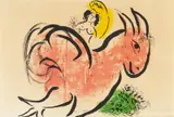 Le coq rouge by Marc Chagall, 1952, Farblithografie auf Arches, sold Jun 2017