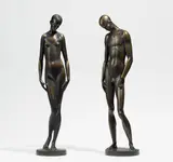 Joseph Enseling, Adam und Eva, 1914, Jeweils Bronze, braun patiniert