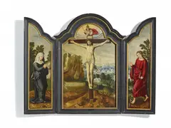 Antwerpener Meister, Triptychon. Um 1520, nieder