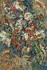 Ohne Titel by Bernd Schwarzer, Öl auf Leinwand, sold May 2017