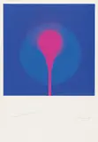 Otto Piene, Teleblau, Farbserigrafie auf leichtem Karton